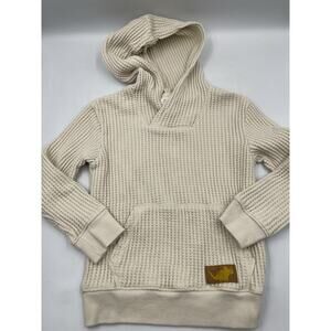 Cat & Jack Kids Boys 4T Beige Cable Knit Pullover Hooded Sweater